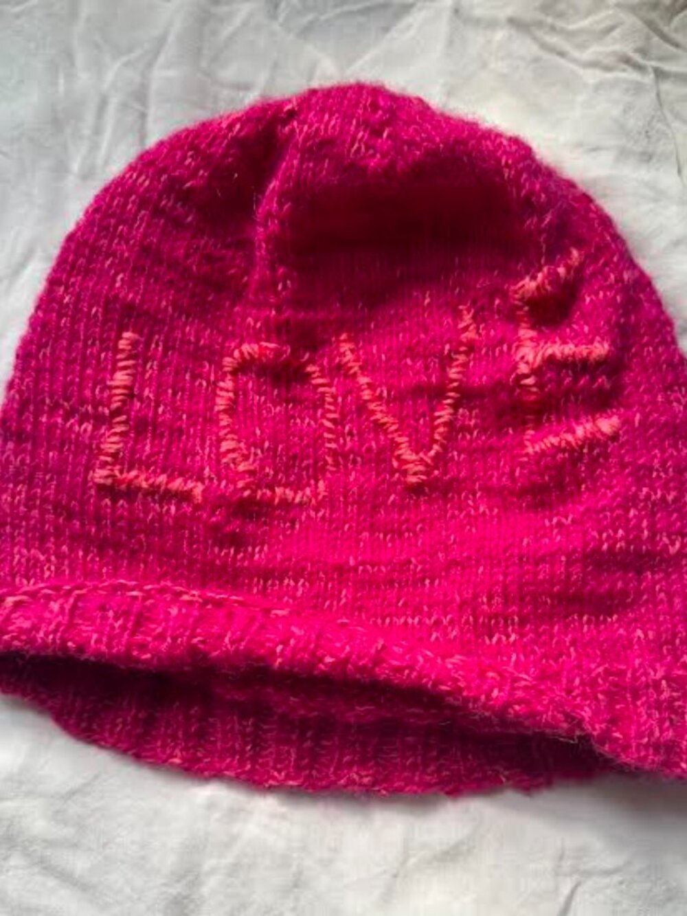Handknitted  hat that walked straight out of a Magnolia Pearl daydream and